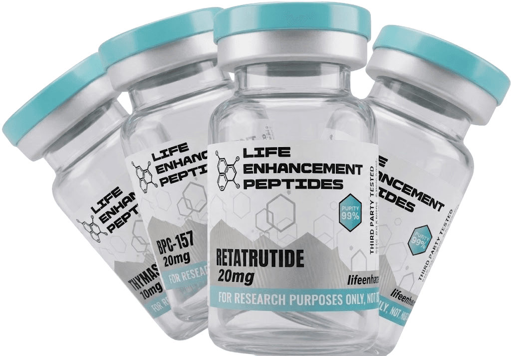 Life Enhancement Peptides product bottles